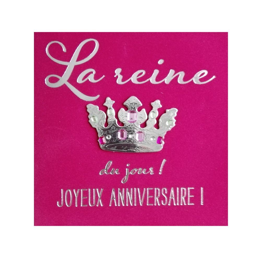 Carte De Voeux Glamour Anniversaire La Reine Du Jour Rakuten