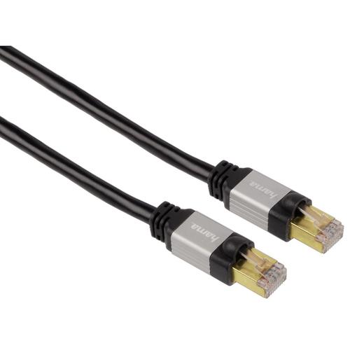 Câble réseau RJ45 (8p8c) CAT 6, STP, Double blindage, Or 24k, Noir, 1,50m