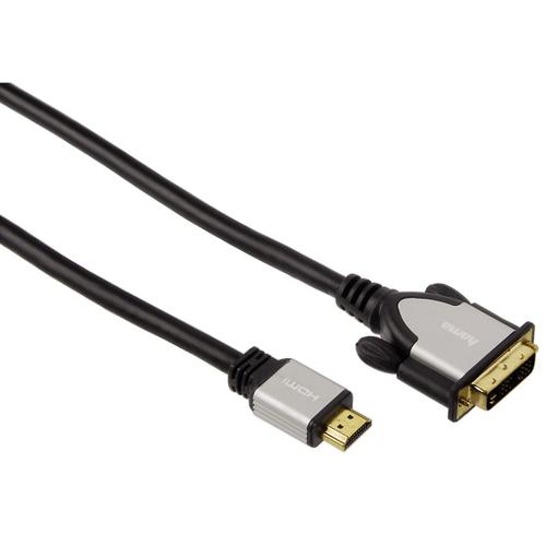 Câble d?adaptation, DVI mâle - HDMI? mâle, doré, double blindage, 1,80 m
