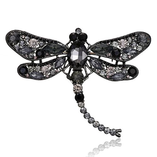 Broches Libellule En Cristal Vintage Pour Femmes, Broche Grand Insecte, Broche De Haute Qualité, Accessoires De Robe Et De Manteau, Bijou Animal Mignon, Mode