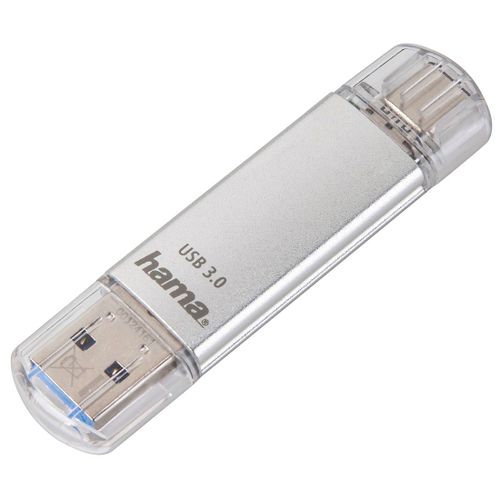 Clé USB "C-Laeta", USB-C USB 3.1/USB 3.0, 128GB, 40 MB/s, argent