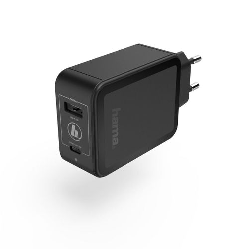 Chargeur Usb-C  Power Delivery (Pd)/Qualcomm  + Usb-A, 42 W, Noir
