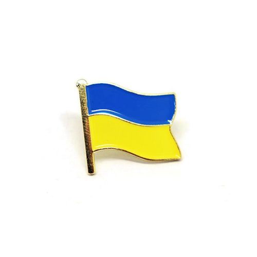 Broche Ronde Jaune Et Bleue, Badge De Drapeau, Chapeau De Fierté Patriotique, Épingle À Cravate