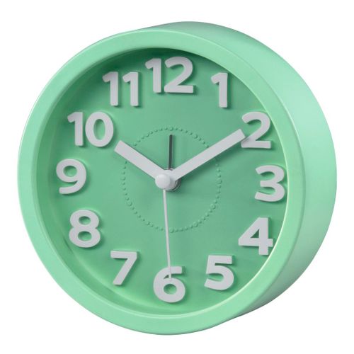 Réveil "Retro", rond, vert clair