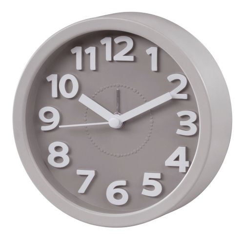 Réveil "Retro", rond, taupe