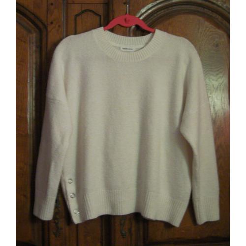 Pull Blanc Cache-Cache - Taille L Ou 42