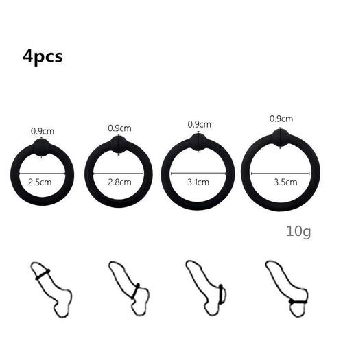 Anneau Pénien En Silicone Pour Hommes, Éjaculation Retardée, Jouets Pour Adultes, Agrandissement De La Bite, Anneau De Pénis, Jouets Sexuels Masculins, Érection Plus Forte, Ensemble De 3 Pièces