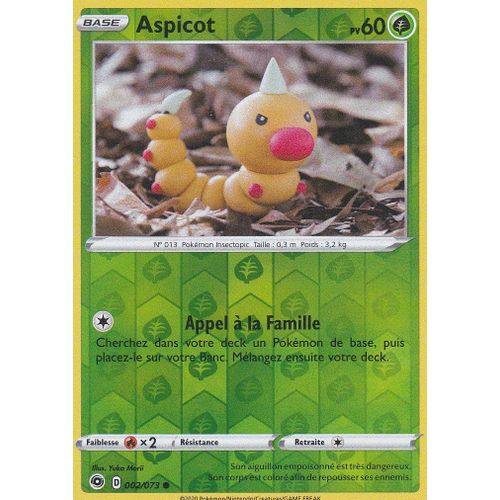 Carte Pokemon - Aspicot - 2/73 - Reverse - Épée Et Bouclier 3,5 - La Voie Du Maitre