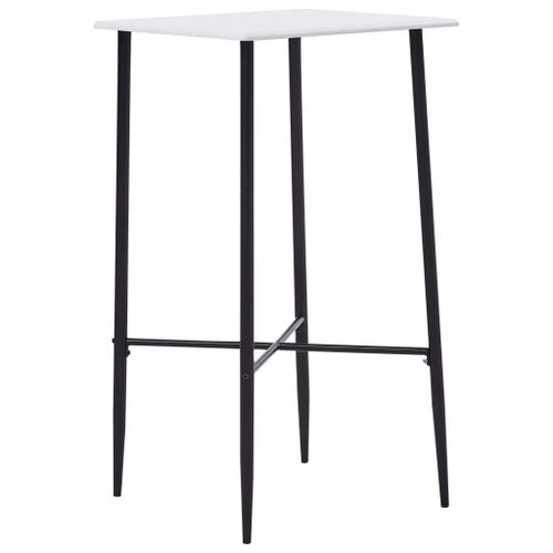 Vidaxl Table De Bar Blanc 60 X 60 X 111 Cm Mdf