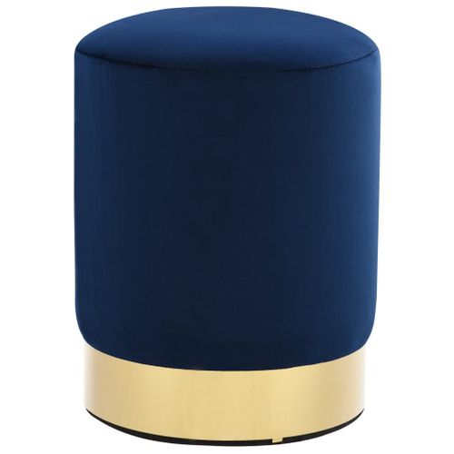Vidaxl Tabouret Bleu Et Doré Velours