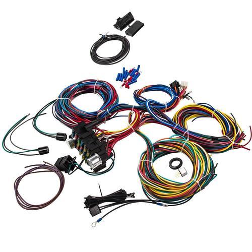 1 Set Wiring Harnes Circuit 21 Faisceau De Câbles 17 Fusibles Universal Wire Kit