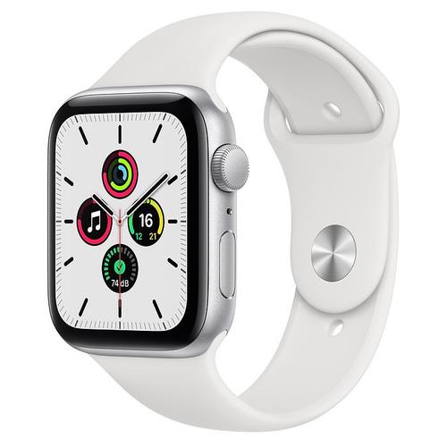 Apple Watch Se (Gps) - Boitier 44 Mm Aluminium Argent Avec Bracelet Sport Blanc