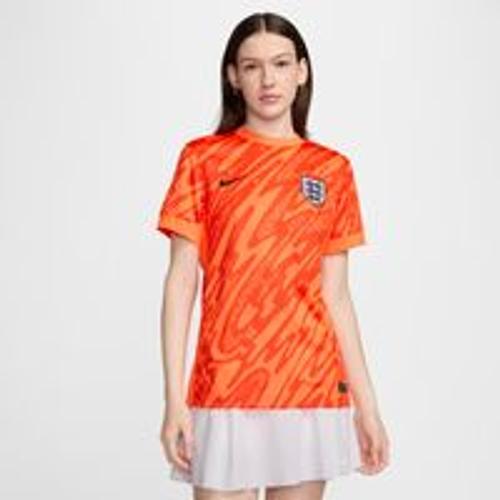 Maillot De Foot À Manches Courtes Replica Nike Dri-Fit Angleterre (Équipe Féminine) 2024/25 Stadium Gardien De But Pour Femme - Orange