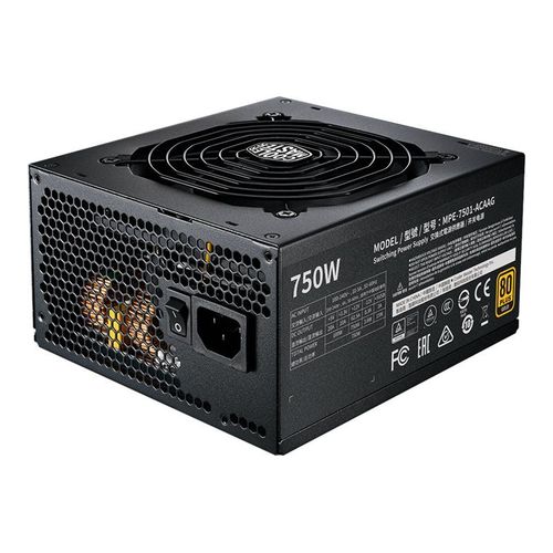 Cooler Master MWE Gold V2 750 - Alimentation électrique (interne) - ATX12V / EPS12V - 80 PLUS Gold - CA 100-240 V - 750 Watt - PFC active - Europe