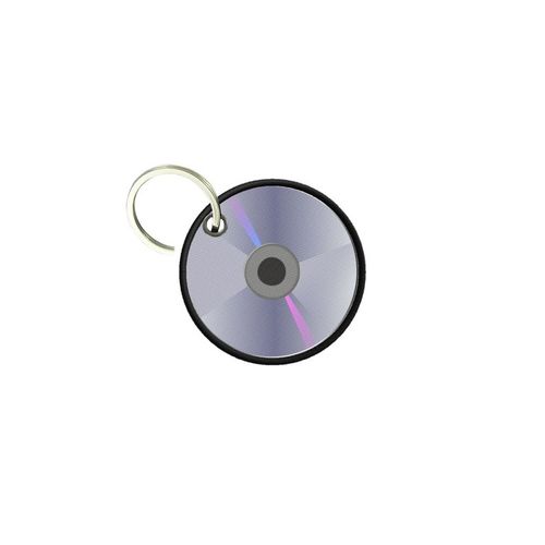 Porte Cles Clé Clefs Rond Imprime Double Face Cd Dvd Disque