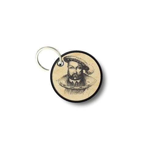 Porte Cles Clé Clefs Rond Imprime Double Face Roi Henry Viii 8