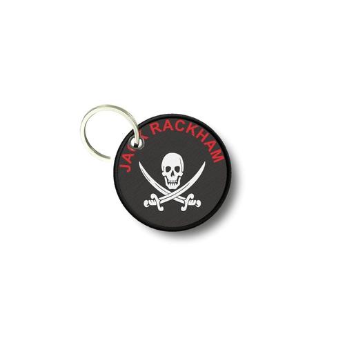 Porte Cles Clé Clefs Rond Imprime Double Face Jack Rackham Pirate Skull