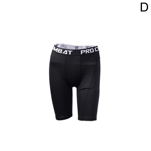 M Noir Supporter Basket-Ball Leggings Pour Hommes Compression Cyclisme Shorts Collants Pantalons Gym