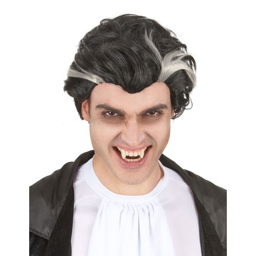Perruque Vampire Noire Et Blanche Homme