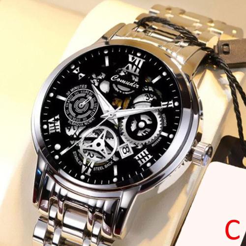 Montre Suisse Noire Noire 100 % Originale, Mode De Luxe, Etanche, A Quartz, En Acier Inoxydable, Originale, Pour Homme, Montre Unisexe, Analogique, Automatique, Montre Pour Homme, Montre Etanche Originale Pour Homme, Montre Pour Homme.