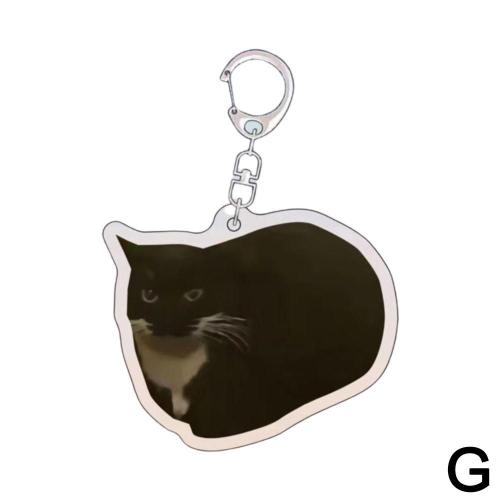 1pc E Drole Nourriture Chat Tete De Chat Emoticone Porte-Cles Mignon Dessin Anime Banane Chat Sac A Dos Voiture Cle Pendentif Porte-Cles Accessoires