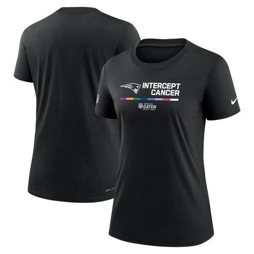 T-Shirt Nike Noir New England Patriots 2022 Nfl Crucial Catch Performance Pour Femme