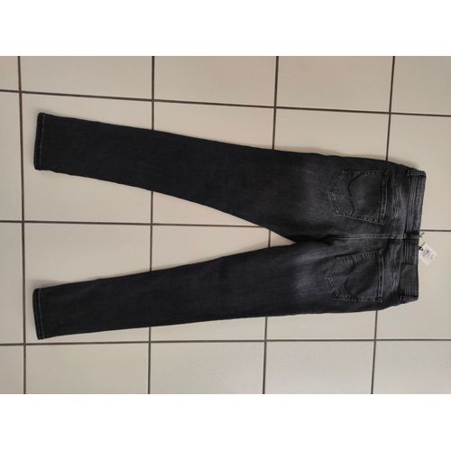 Jeans Skinny Noir Délavé Taille 16 Ans Jack And Jones Neuf Avec Étiquette
