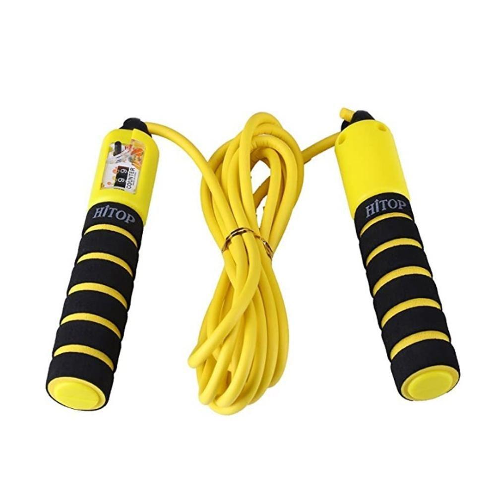 Corde à sauter réglable avec poignées confortables et corde de compteur de  corde à sauter un professionnel de sauter @ - Type Jaune