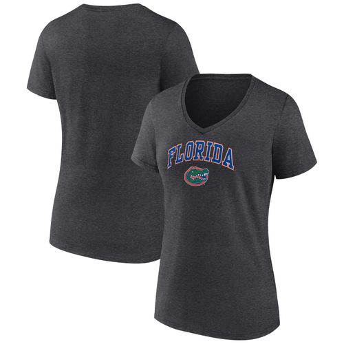 T-Shirt À Col En V Fanatics Heather Charcoal Florida Gators Evergreen Campus Pour Femmes