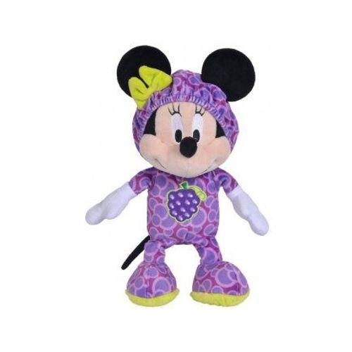 Peluche Minnie En Grenouillere Raisin Violet 33 Cm - Pyjama - Doudou Disney - Peluche Enfant