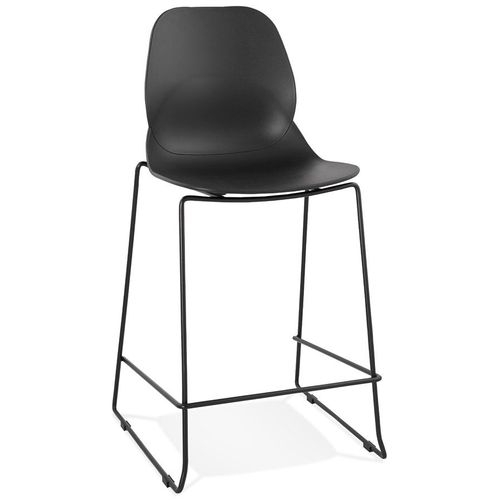 Tabouret Snack Mi-Hauteur 'berlin Mini' Noir Empilable Moderne