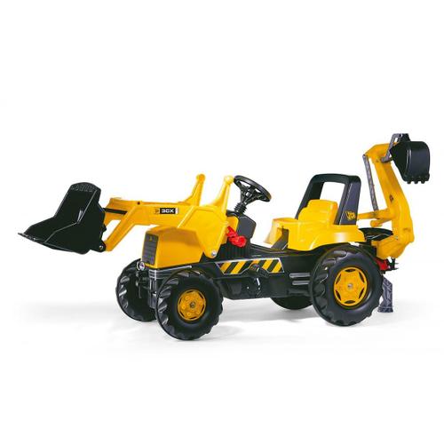 Rolly Toys Jcb Construction Pedal Tractor Backhoe Loader (Front Loader And Excavator/Digger) Youth Ages 3+