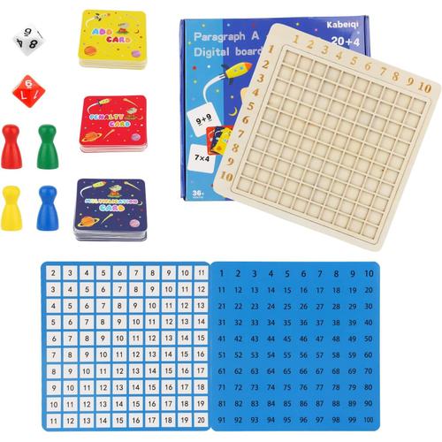 C-Blue Multifunction C-Blue Multifunction Tableau De Multiplication Enfant,Jeu De Plateau De Multiplication, Eu De Société De Multiplication Montessori,