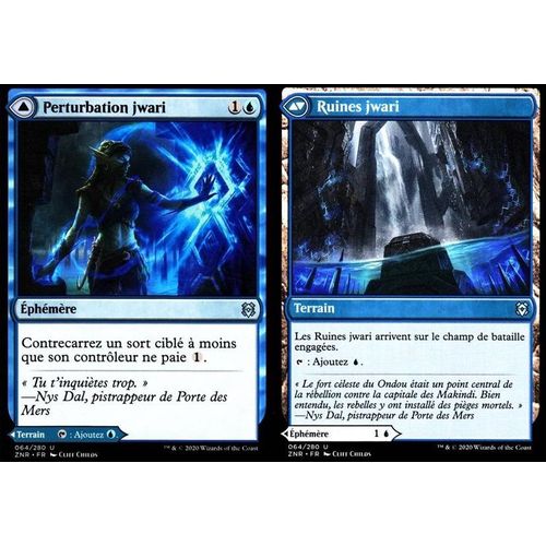 Perturbation Jwari / Ruines Jwari - Mtg - Renaissance De Zendikar - U - 64/280 Recto/Verso