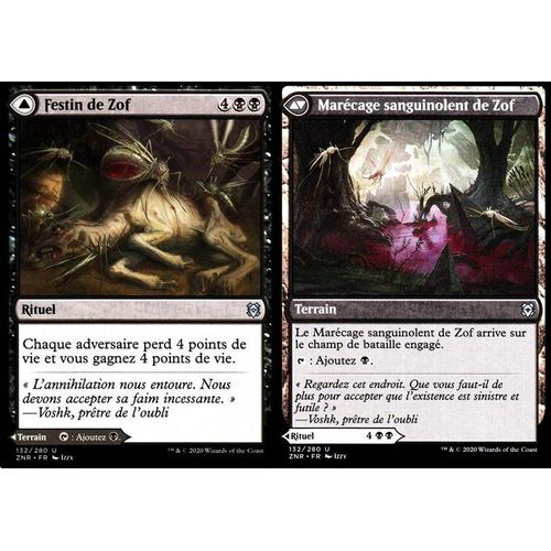 Festin De Zof / Marécage Sanguinolent De Zof - Mtg - Renaissance De Zendikar - U - 132/280 Recto/Verso