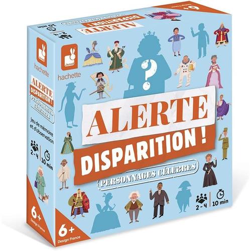 Alerte Disparition ! Personnages Célèbres Alerte Disparition ! Personnages Célèbres - Alerte Disparition ! Personnages Célèbres - Jeu De Société Enfant - Jeu