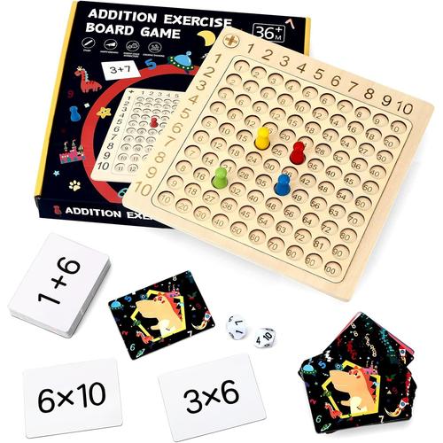 Montessori Planche De Multiplication En Bois, Multiplication De Jeu De Société, Planche De Multiplication En Bois, Planche De