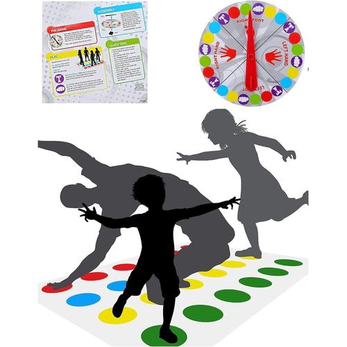 Twister Jeu, Jeu De Societe D'adresse Rigolo, Twister Balance Floor Jeu Pad, Jeux De Jardin, Pour Permettre Aux Familles Et Aux Amis