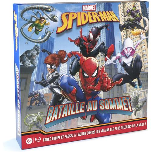 Spider-Man - Bataille Au Sommet - Marvel - Jeu De Société Coopératif - Jeu Famille & Enfants - A Partir De 6 Ans
