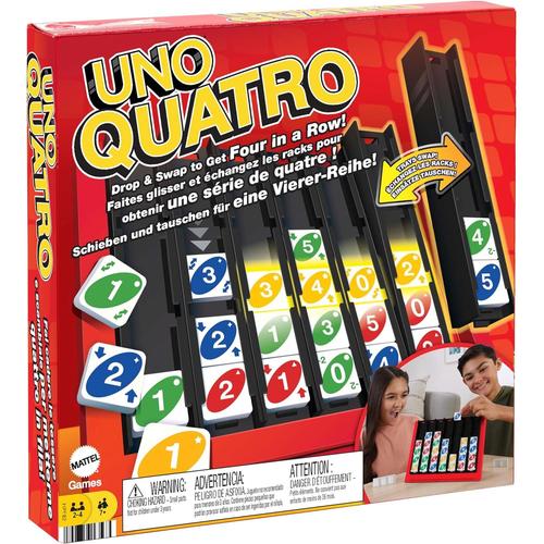 Moderne Moderne Uno Quatro, Jeu De Tuiles Familial Pour Enfants Et Adultes, Jeux De Société Pour Soirée Jeu En Famille Ou En Voyage, 2 À 4