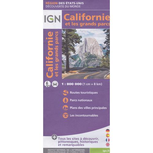 Carte Ign Californie Et Les Grands Parcs