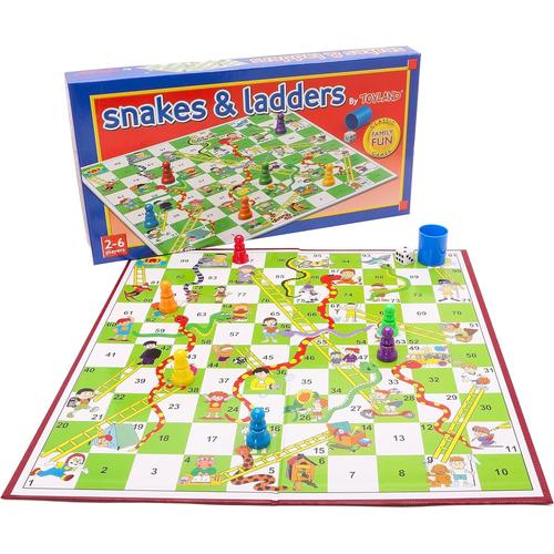 ® Jeu De Serpents Et Échelles 9 Pièces Avec Plateau Pliable Et Boîte De Rangement - Jeux De Société Familiaux