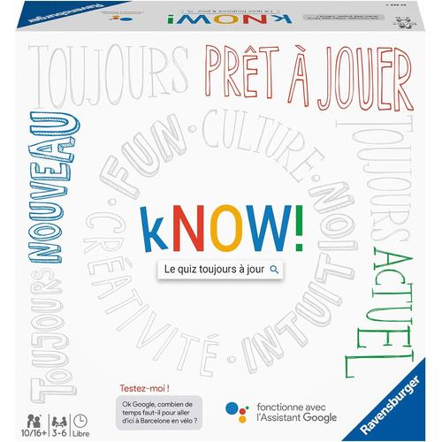 - Know ! - Jeu De Société - Jeu De Quiz À Jouer Entre Amis Ou En Famille - Jouable Avec L'assistant Google - Mixte - 27253 - Version