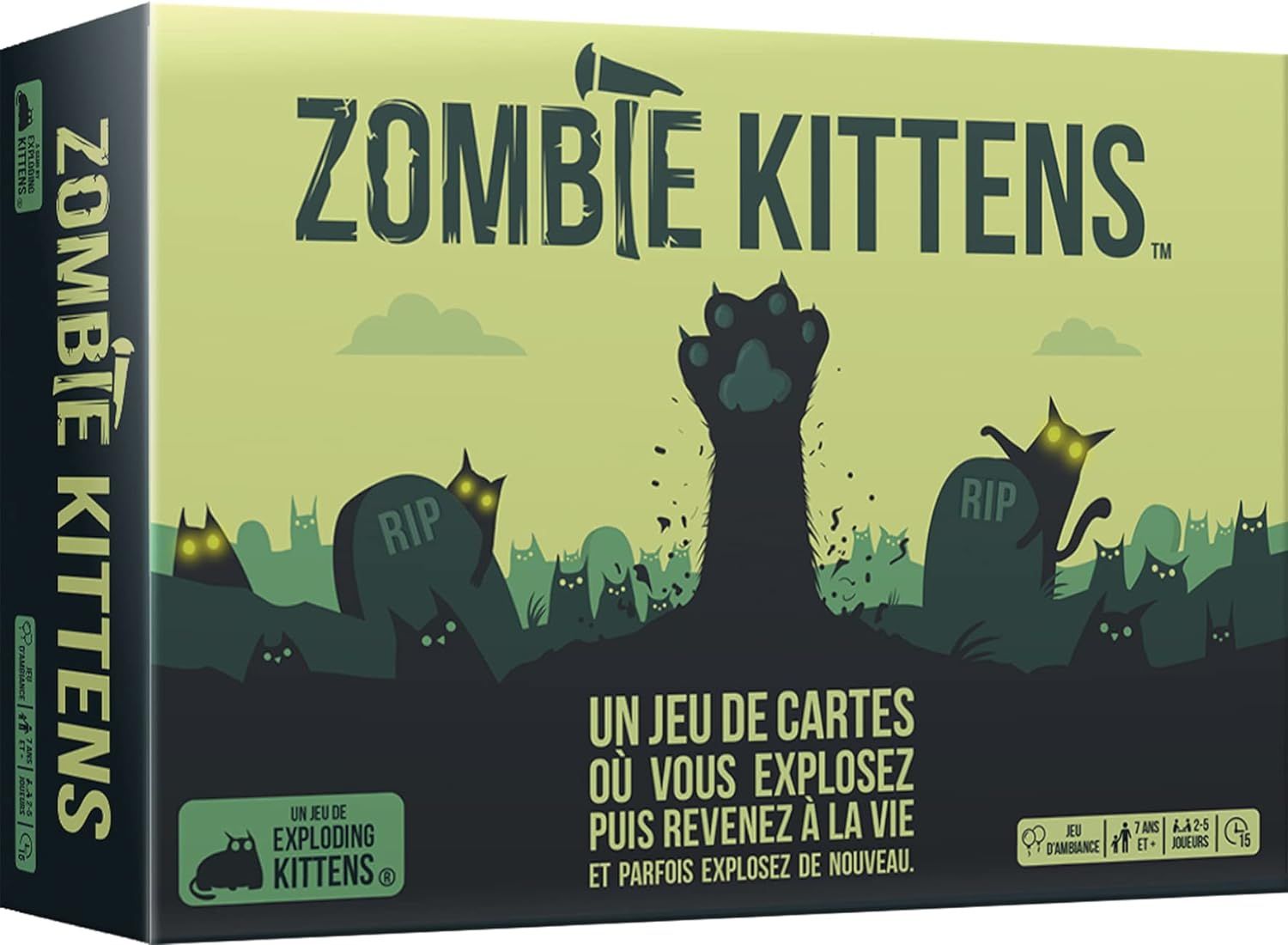 Exploding Kittens : Zombie Kittens Exploding Kittens : Zombie Kittens Exploding Kittens - - Exploding Kittens : Zombie Kittens - Jeu De Société - Jeu D'ambiance - A