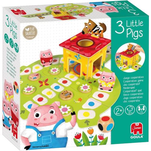 Multicolore Multicolore - 3 Petits Cochons - Jeu Coopératif - Mettre Les Cochons À L'abri Avant Que Le Loup N'arrive - Jeu Educatif - A Jouer En