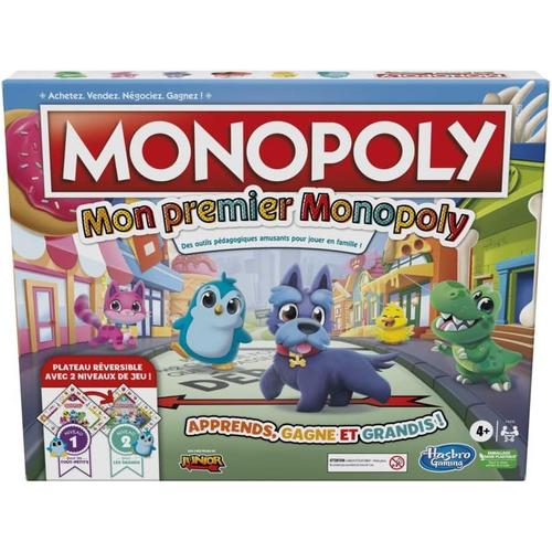 Multicolore Multicolore Mon Premier Monopoly, Jeu De Plateau Pour Enfants, Dès 4 Ans, Plateau Réversible, Outils Pédagogiques Pour Jouer En