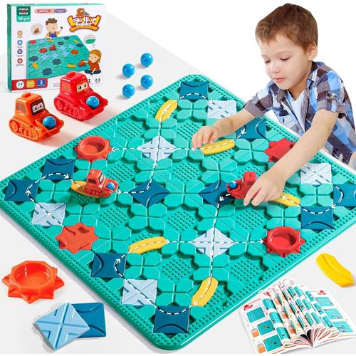 Jouet Enfant 3 Ans Jeux De Société Jouets Enfants Labyrinthe Stem Grand Plateau 56x56cm Construction De Logiques 206 Niveaux De