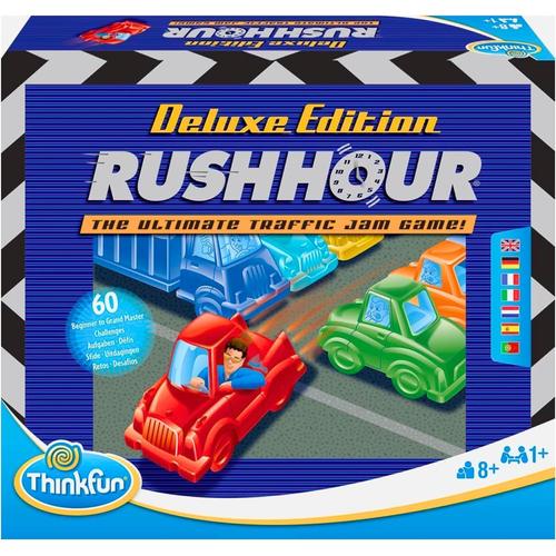 Thinkfun - Rush Hour Deluxe - Jeu De Logique - Casse-Tête - 60 Défis - 5 Niveaux - Embouteillage -1 Joueur Ou Plus Dès 8 Ans - -