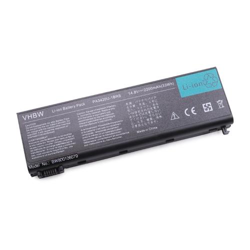 vhbw Li-Ion batterie 2200mAh (14.4V) pour ordinateur, pc Toshiba Satellite Pro L100-158, L100-160, L100-176, L100-195 comme PA3420U-1BAS, PABAS059.