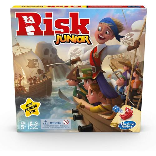 Multicolore Multicolore Hasbro Risk Junior - Jeu De Société De Stratégie - Jeu De Plateau ¿ Version Française, 2 À 4 Joueurs